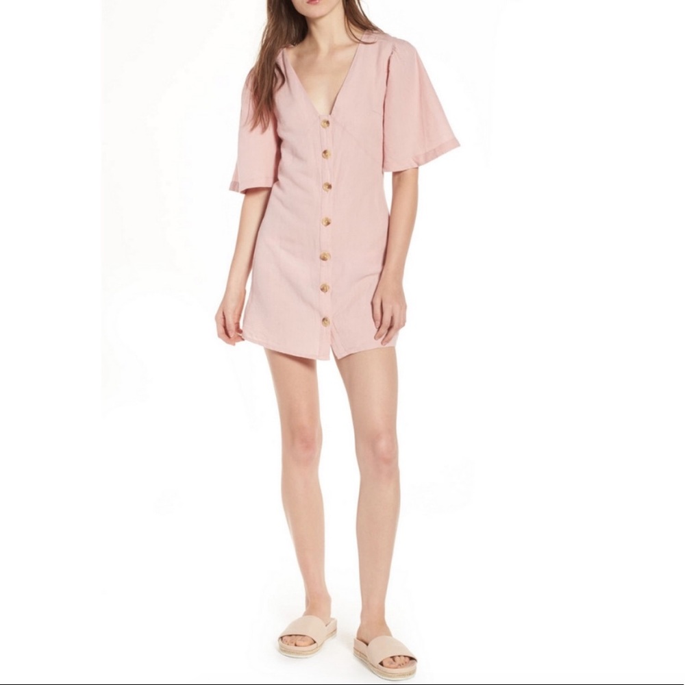 Topshop Angel Sleeve Shift Dress Pink NWT US 8